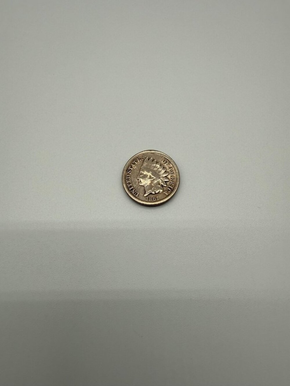 Vintage 1861 Indian Head Cent 1C Small BN Coin Circulated Uncertified USA